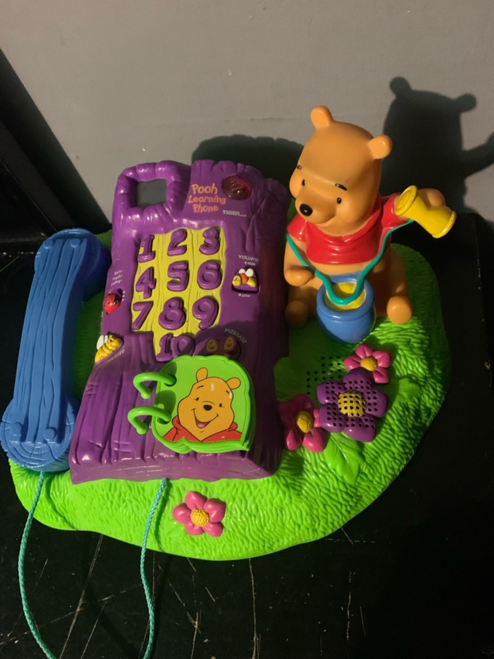 Rare Vintage 2000 Disney Winnie The Pooh Toy Phone Interactive Talking Toy Works